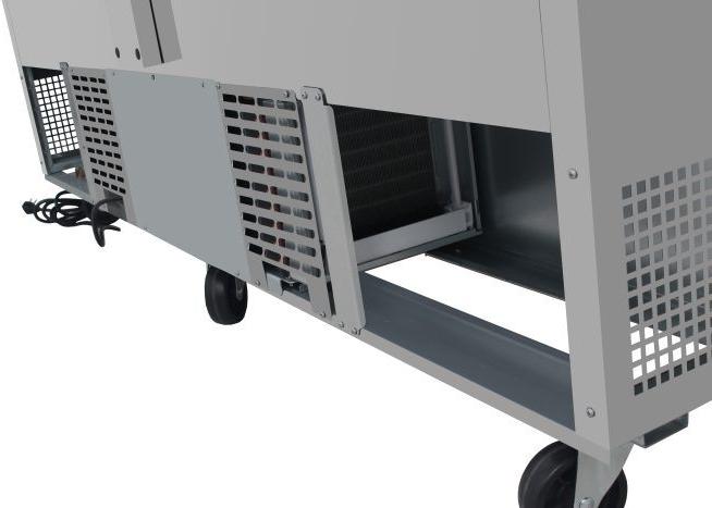 Turbo Air - PRO Series 72.6" Silver 2 Solid Hinged Swing Doors Sandwich/Salad Prep Table with Refrigerated Base and 2 Shelves - PST-72-N (ETA 5-6 Weeks)