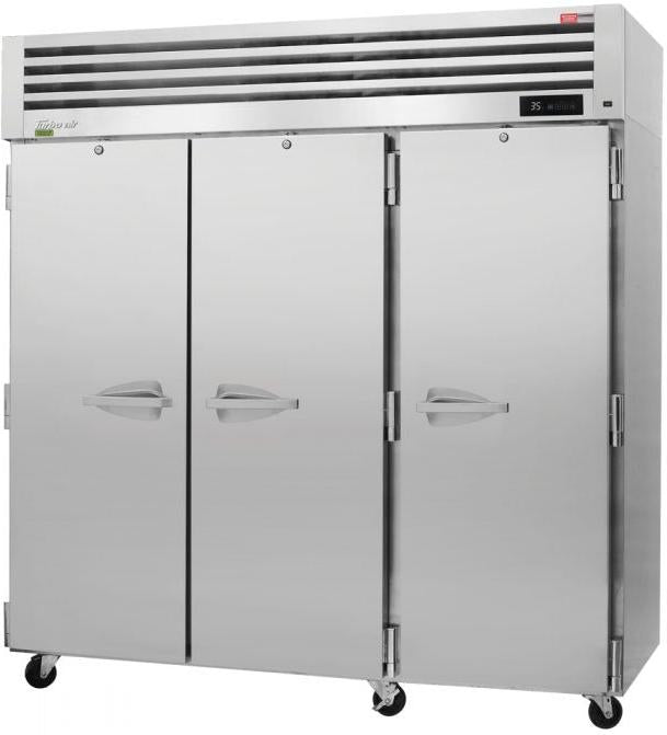 Turbo Air - PRO Series 77.75" Reach-in Three Solid Doors Refrigerator with 9 Adjustable Stainless Steel Wire Shelves - PRO-77R-N(-AL)(-AR) (ETA 5-6 Weeks)