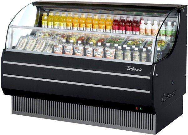Turbo Air - Slim Line 75" Black Horizontal Air Curtain Display Case - TOM-75SB-N (ETA 5-6 Weeks)