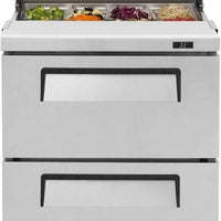 Turbo Air - Super Deluxe 120V 7.0 Cu. Ft. Top Refrigerated Sandwich Prep Table with 8-Pans Opening - TST-28SD-D2-N (ETA 5-6 Weeks)