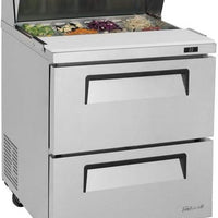 Turbo Air - Super Deluxe 120V 7.0 Cu. Ft. Top Refrigerated Sandwich Prep Table with 8-Pans Opening - TST-28SD-D2-N (ETA 5-6 Weeks)