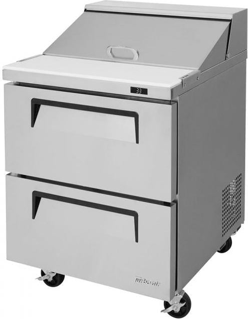 Turbo Air - Super Deluxe 120V 7.0 Cu. Ft. Top Refrigerated Sandwich Prep Table with 8-Pans Opening - TST-28SD-D2-N (ETA 5-6 Weeks)