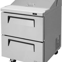 Turbo Air - Super Deluxe 120V 7.0 Cu. Ft. Top Refrigerated Sandwich Prep Table with 8-Pans Opening - TST-28SD-D2-N (ETA 5-6 Weeks)