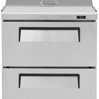 Turbo Air - Super Deluxe 120V 7.0 Cu. Ft. Top Refrigerated Sandwich Prep Table with 8-Pans Opening - TST-28SD-D2-N (ETA 5-6 Weeks)