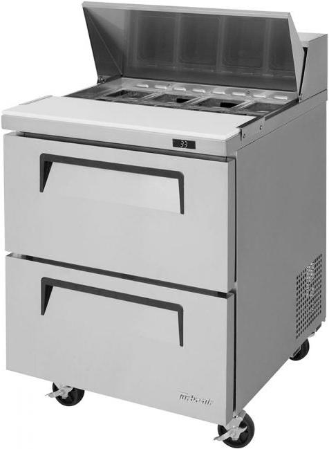 Turbo Air - Super Deluxe 120V 7.0 Cu. Ft. Top Refrigerated Sandwich Prep Table with 8-Pans Opening - TST-28SD-D2-N (ETA 5-6 Weeks)