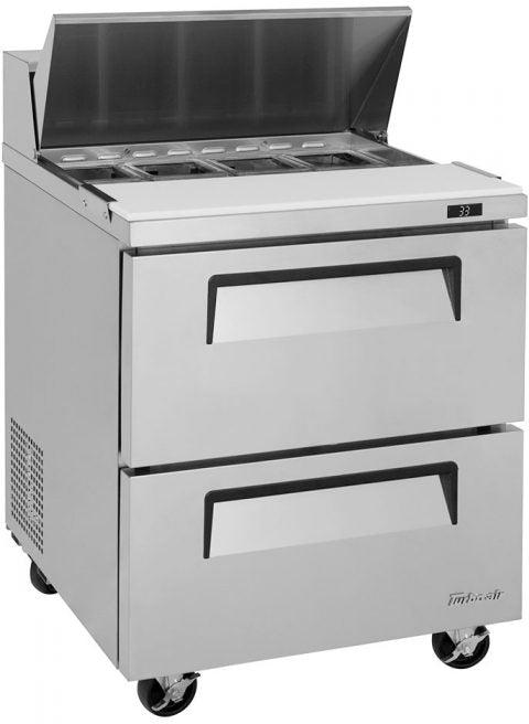 Turbo Air - Super Deluxe 120V 7.0 Cu. Ft. Top Refrigerated Sandwich Prep Table with 8-Pans Opening - TST-28SD-D2-N (ETA 5-6 Weeks)