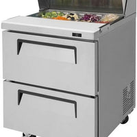 Turbo Air - Super Deluxe 120V 7.0 Cu. Ft. Top Refrigerated Sandwich Prep Table with 8-Pans Opening - TST-28SD-D2-N (ETA 5-6 Weeks)