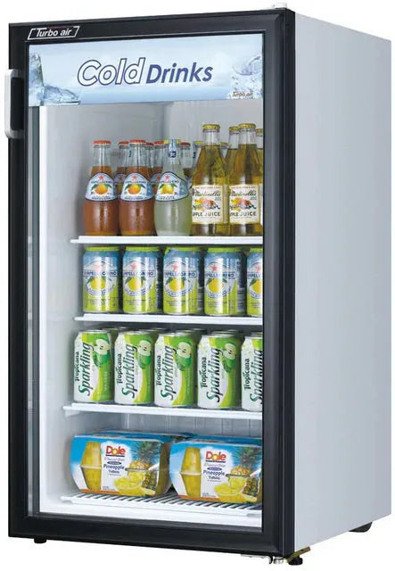 Turbo Air - Super Deluxe 19.2" One Swing Glass Door Merchandiser with 3 Shelves Adjustable - TGM-5R-N6 (ETA 5-6 Weeks)