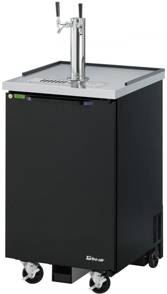 Turbo Air - Super Deluxe 23.6" Black Beer Dispenser with Single Tap - TBD-1SBD-N6 (ETA 5-6 Weeks)