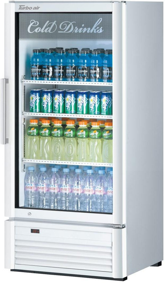 Turbo Air - Super Deluxe 25.75" One Swing Glass Door Merchandiser with 3 Shelves - TGM-10SD-N6 (ETA 5-6 Weeks)