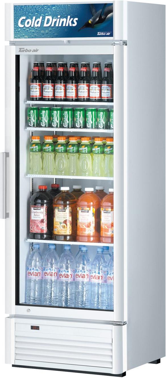 Turbo Air - Super Deluxe 26.4" One Swing Glass Door Merchandiser with 4 Adjustable Shelves - TGM-15SD-N6 (ETA 5-6 Weeks)