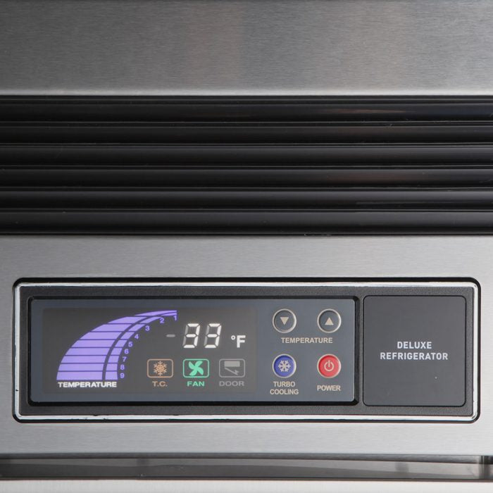Turbo Air - Super Deluxe 27" Bottom Mounted Solid Door Reach-In Refrigerator with LED Lighting and Left Hinged - TSR-23SD-N6-L (ETA 5-6 Weeks)