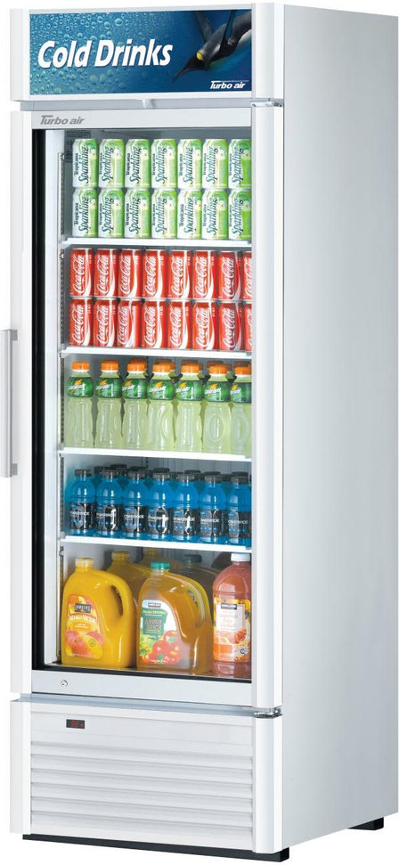 Turbo Air - Super Deluxe 27" One Swing Glass Door Merchandiser with 4 Adjustable Shelves - TGM-23SD-N6 (ETA 5-6 Weeks)