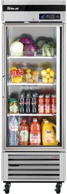 Turbo Air - Super Deluxe 27" Silver Reach-in One-Section Refrigerator With 6 Adjustable PE Coated Wire Shelves - TSR-23GSD-N6 (ETA 5-6 Weeks)