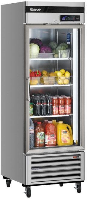 Turbo Air - Super Deluxe 27" Silver Reach-in One-Section Refrigerator With 6 Adjustable PE Coated Wire Shelves - TSR-23GSD-N6 (ETA 5-6 Weeks)