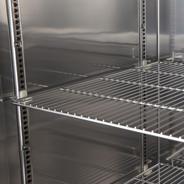 Turbo Air - Super Deluxe 27" Silver Reach-in One-Section Refrigerator With 6 Adjustable PE Coated Wire Shelves - TSR-23GSD-N6 (ETA 5-6 Weeks)