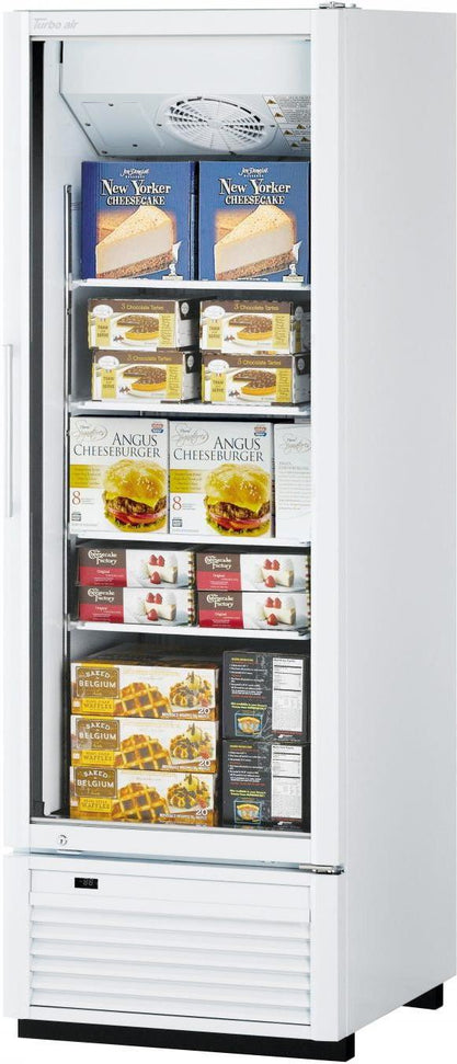 Turbo Air - Super Deluxe 27" White Glass Door Freezer with LED AD Panel - TGF-23SDH-N (ETA 5-6 Weeks)