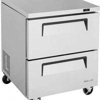 Turbo Air - Super Deluxe 28" Undercounter Refrigerator with 2 Drawers - TUR-28SD-D2-N (ETA 5-6 Weeks)