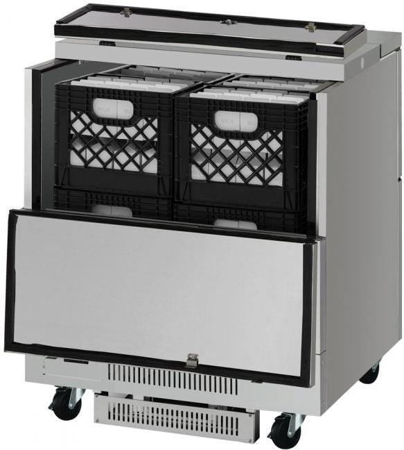 Turbo Air - Super Deluxe 34" Silver Cold Wall Dual Sided Access Milk Cooler - TMKC-34-2-SS-N6 (ETA 5-6 Weeks)