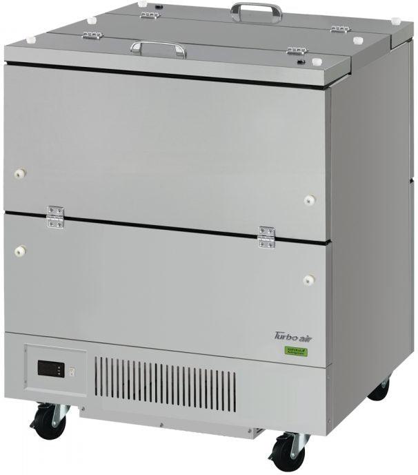 Turbo Air - Super Deluxe 34" Silver Cold Wall Dual Sided Access Milk Cooler - TMKC-34-2-SS-N6 (ETA 5-6 Weeks)
