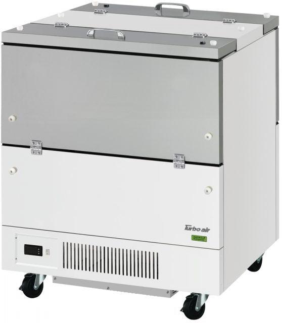 Turbo Air - Super Deluxe 34" White Cold Wall Dual Sided Access Milk Cooler - TMKC-34-2-WS-N6 (ETA 5-6 Weeks)