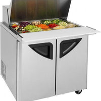 Turbo Air - Super Deluxe 36" 2 Door Mega Top Refrigerated Sandwich Prep Table - TST-36SD-15-N6 (ETA 5-6 Weeks)
