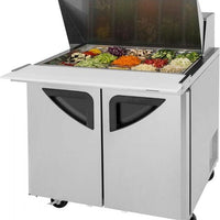 Turbo Air - Super Deluxe 36" 2 Door Mega Top Refrigerated Sandwich Prep Table - TST-36SD-15-N6 (ETA 5-6 Weeks)