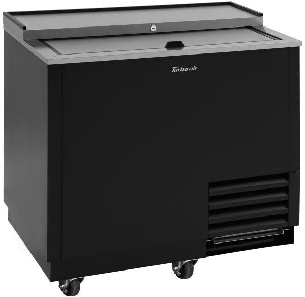 Turbo Air - Super Deluxe 36" Black Glass Chiller & Froster with 1 Stainless Steel Lid - TBC-36SB-GF-N (ETA 5-6 Weeks)