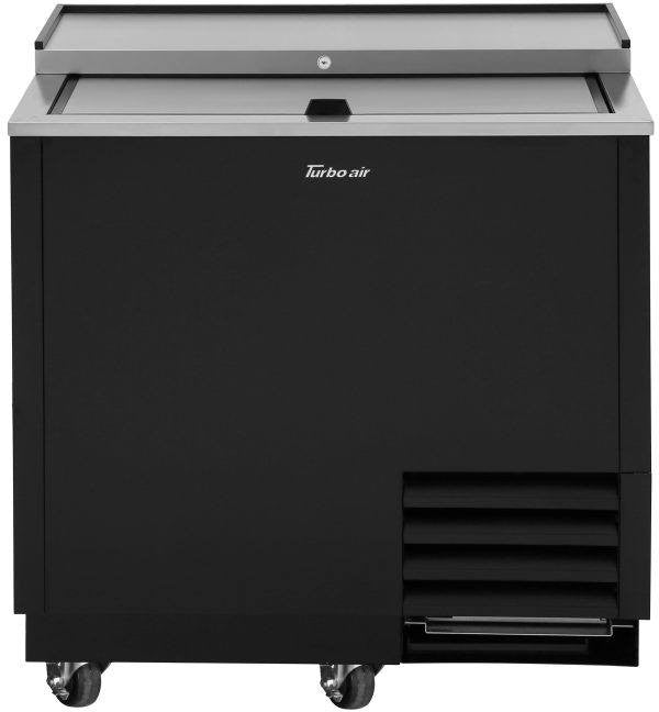 Turbo Air - Super Deluxe 36" Black Glass Chiller & Froster with 1 Stainless Steel Lid - TBC-36SB-GF-N (ETA 5-6 Weeks)