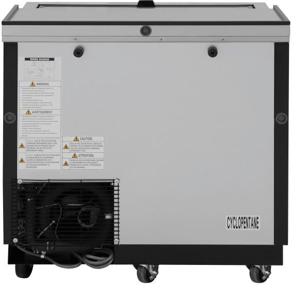 Turbo Air - Super Deluxe 36" Black Glass Chiller & Froster with 1 Stainless Steel Lid - TBC-36SB-GF-N (ETA 5-6 Weeks)