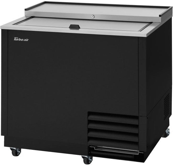 Turbo Air - Super Deluxe 36" Black Glass Chiller & Froster with 1 Stainless Steel Lid - TBC-36SB-GF-N (ETA 5-6 Weeks)