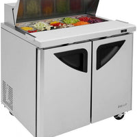 Turbo Air - Super Deluxe 36" Refrigerated Sandwich Prep Table with 2 Solid Doors - TST-36SD-N6 (ETA 5-6 Weeks)