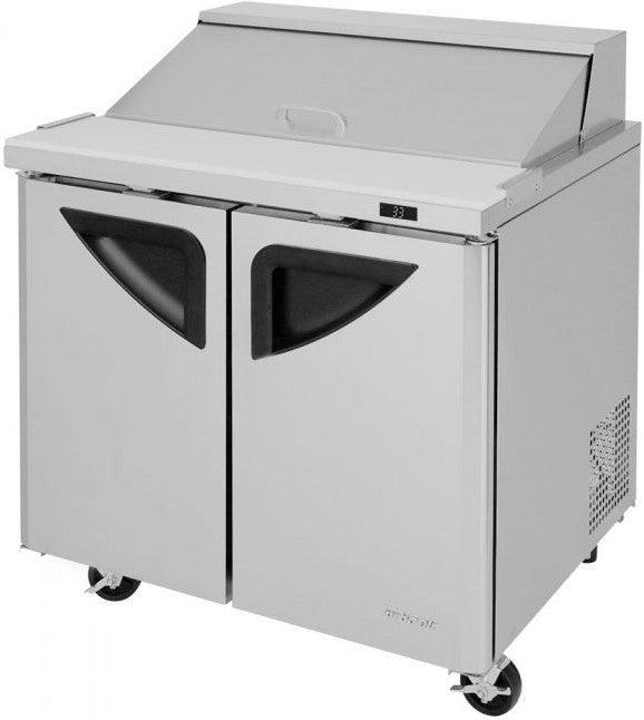 Turbo Air - Super Deluxe 36" Refrigerated Sandwich Prep Table with 2 Solid Doors - TST-36SD-N6 (ETA 5-6 Weeks)