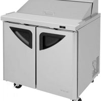 Turbo Air - Super Deluxe 36" Refrigerated Sandwich Prep Table with 2 Solid Doors - TST-36SD-N6 (ETA 5-6 Weeks)