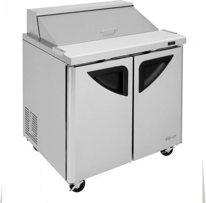 Turbo Air - Super Deluxe 36" Refrigerated Sandwich Prep Table with 2 Solid Doors - TST-36SD-N6 (ETA 5-6 Weeks)