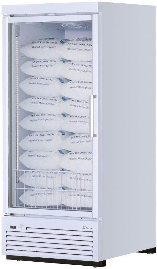 Turbo Air - Super Deluxe 36.6" White One Swing Door Jumbo Ice merchandiser and 3 Shelves - TJMI-30SDW-N (ETA 5-6 Weeks)