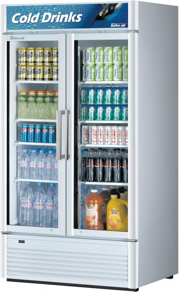 Turbo Air - Super Deluxe 39.5" Two Swing Glass Door Merchandiser with Hot Gas Condensate System - TGM-35SD-N (ETA 5-6 Weeks)