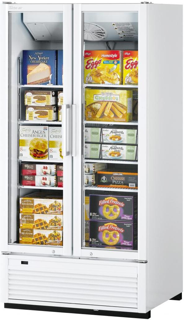 Turbo Air - Super Deluxe 39.5" White 2 Glass Doors Freezer with Shadow Free LED AD Panel - TGF-35SDH-N (ETA 5-6 Weeks)