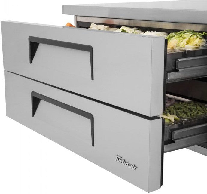 Turbo Air - Super Deluxe 48" Chef Base Refrigerator with 2 Drawers and Optional Extended Top - TCBE-48SDR-N (ETA 5-6 Weeks)