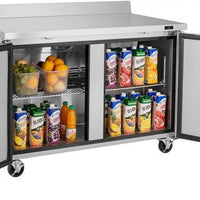 Turbo Air - Super Deluxe 48" Worktop Refrigerator with 2 Solid Doors - TWR-48SD-N (ETA 5-6 Weeks)