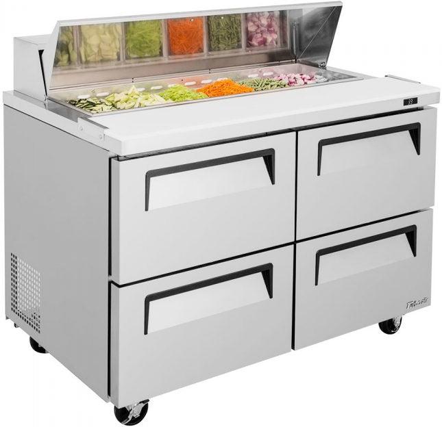 Turbo Air - Super Deluxe 48.25" Refrigerated Sandwich Prep Table with Front Breathing Airflow - TST-48SD-D4-FB-N (ETA 5-6 Weeks)