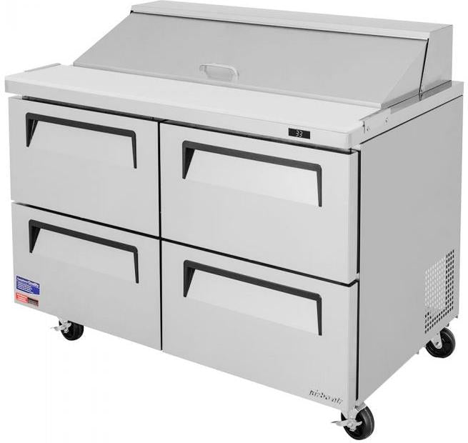 Turbo Air - Super Deluxe 48.25" Refrigerated Sandwich Prep Table with Front Breathing Airflow - TST-48SD-D4-FB-N (ETA 5-6 Weeks)