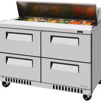 Turbo Air - Super Deluxe 48.25" Refrigerated Sandwich Prep Table with Front Breathing Airflow - TST-48SD-D4-FB-N (ETA 5-6 Weeks)