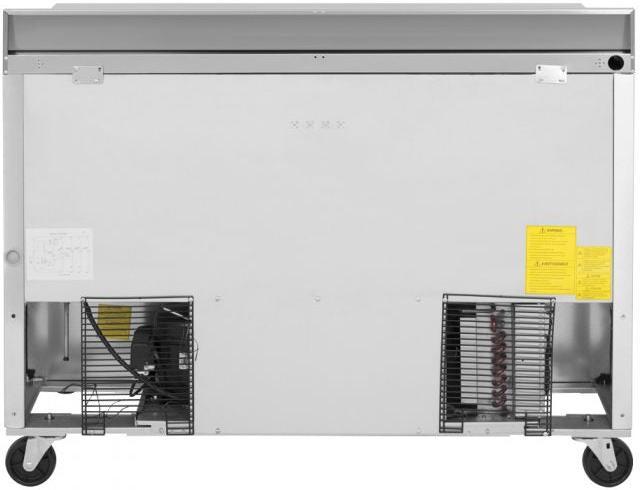 Turbo Air - Super Deluxe 48.25" Silver Two-Section Worktop Refrigerator-Drawer With 4 Drawers with Recessed Handles - TWR-48SD-D4-N (ETA 5-6 Weeks)