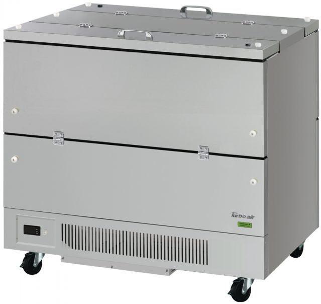 Turbo Air - Super Deluxe 49" Silver Cold Wall Dual Sided Access Milk Cooler - TMKC-49-2-SS-N6 (ETA 5-6 Weeks)