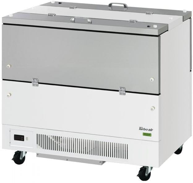 Turbo Air - Super Deluxe 49" White Cold Wall Dual Sided Access Milk Cooler - TMKC-49-2-WS-N6 (ETA 5-6 Weeks)