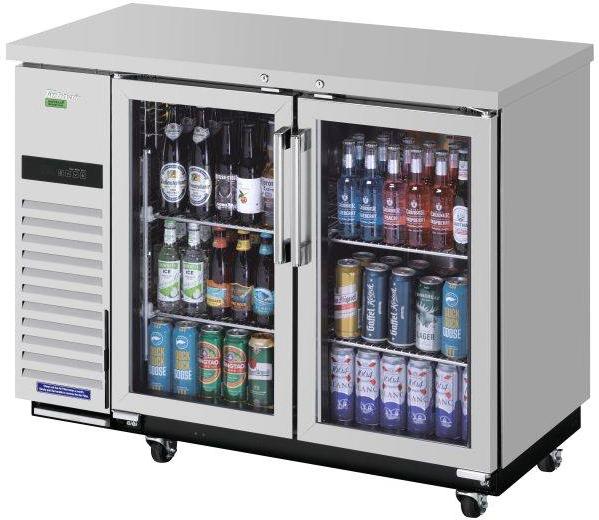 Turbo Air - Super Deluxe 49.2" Silver Narrow Back Bar Cooler with 2 Glass Doors - TBB-24-48SGSD-N (ETA 5-6 Weeks)