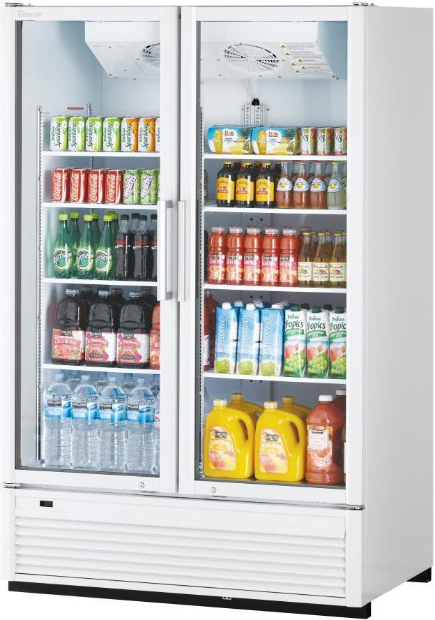 Turbo Air - Super Deluxe 51.2" Two Swing Glass Door Merchandiser with 8 Shelves Adjustable - TGM-47SDH-N (ETA 5-6 Weeks)