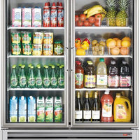 Turbo Air - Super Deluxe 54" Bottom Mounted Glass Doors Reach-In Refrigerator with LED Lighting - TSR-49GSD-N (ETA 5-6 Weeks)