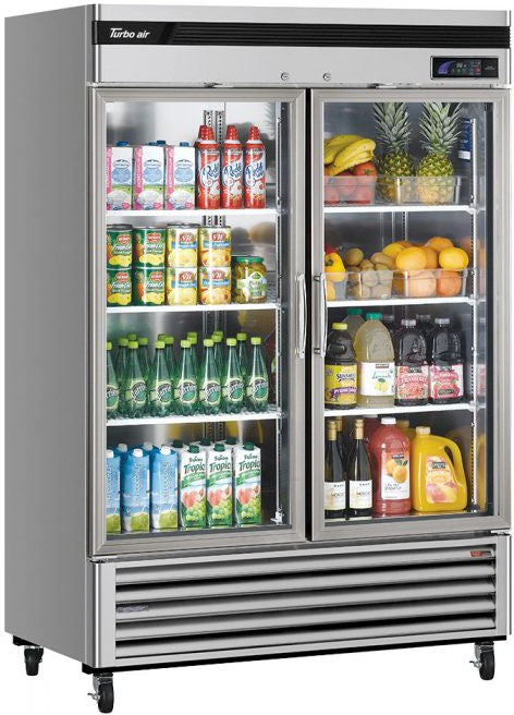 Turbo Air - Super Deluxe 54" Bottom Mounted Glass Doors Reach-In Refrigerator with LED Lighting - TSR-49GSD-N (ETA 5-6 Weeks)